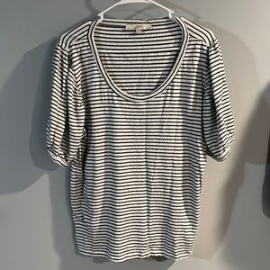 Loft Puff-Sleeve Scoop Neck Shirt